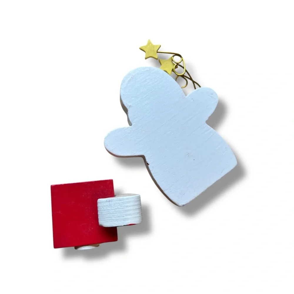 Vintage Festive Merry Christmas Block Decor